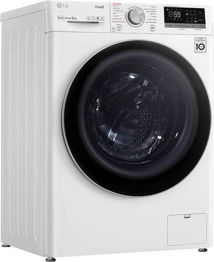 LG F4WV509S1E 9 kg AI DD™ – Intelligente Inverter-Waschmaschine mit Hygienedampffunktion, WiFi und TurboWash™