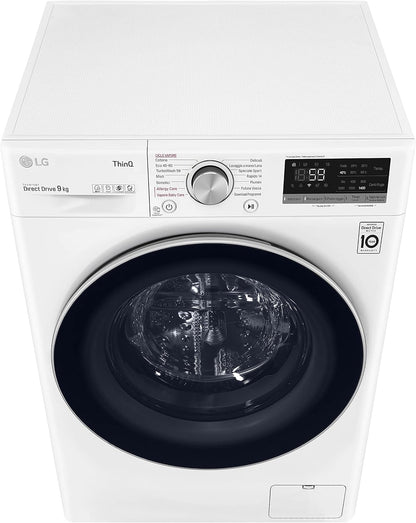 LG F4WV509S1E 9 kg AI DD™ – Intelligente Inverter-Waschmaschine mit Hygienedampffunktion, WiFi und TurboWash™